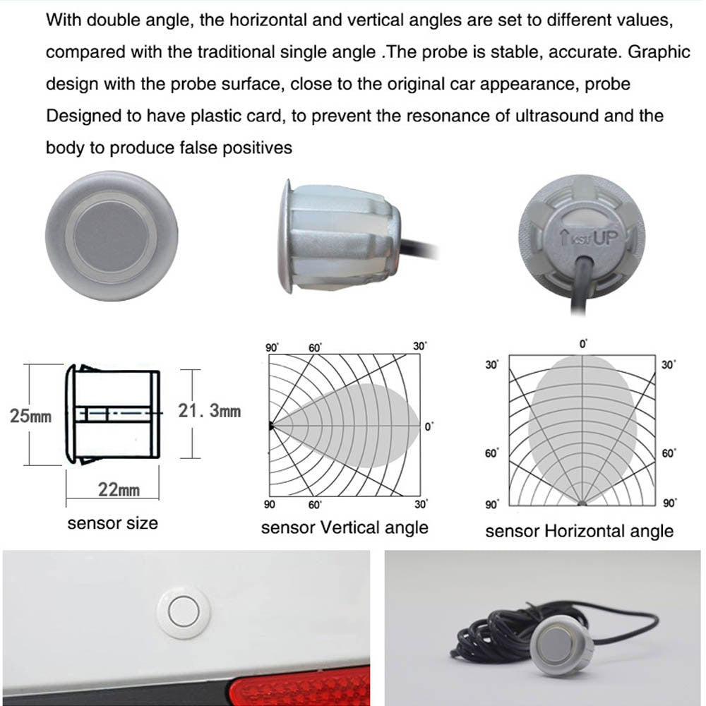 8 Parking Sensor Parktronic Car Automobile Reversing Backup