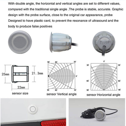 8 Parking Sensor Parktronic Car Automobile Reversing Backup