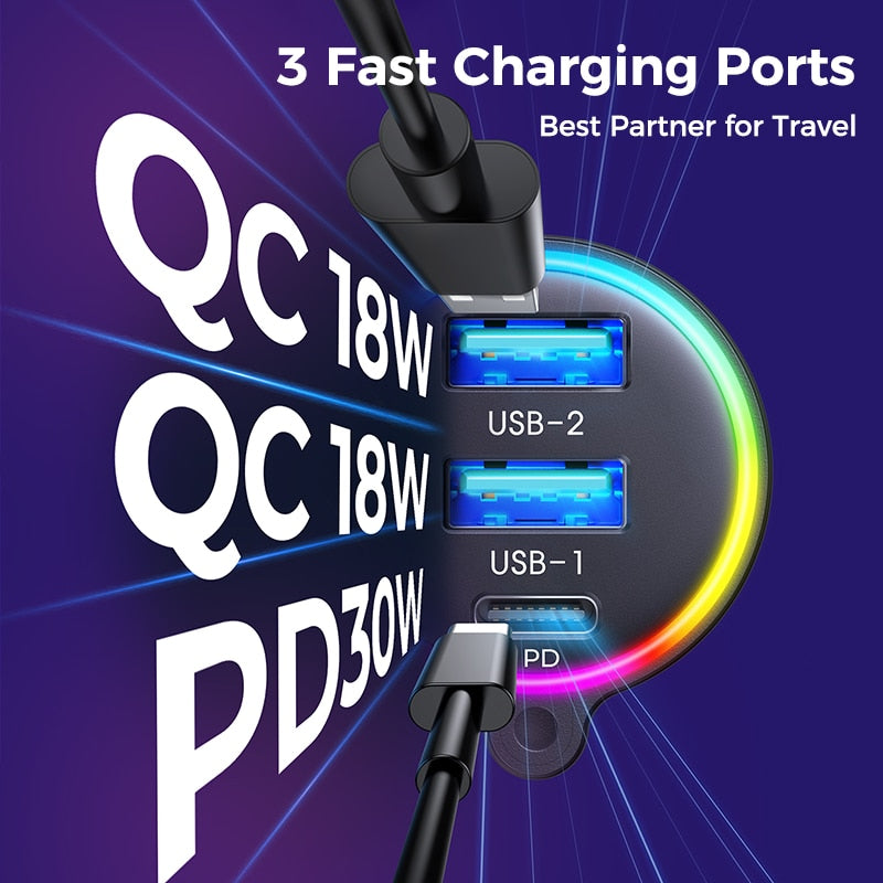 Bluetooth 5.3 FM/AUX Bluetooth Car Adapter