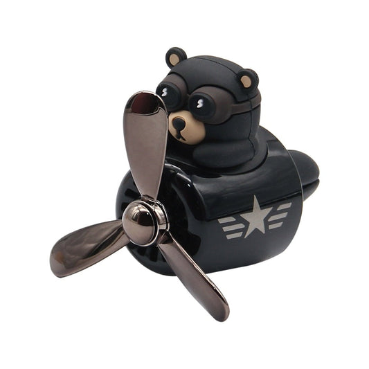 Car Air Freshener Bear Pilot Rotating Propeller Outlet Fragrance