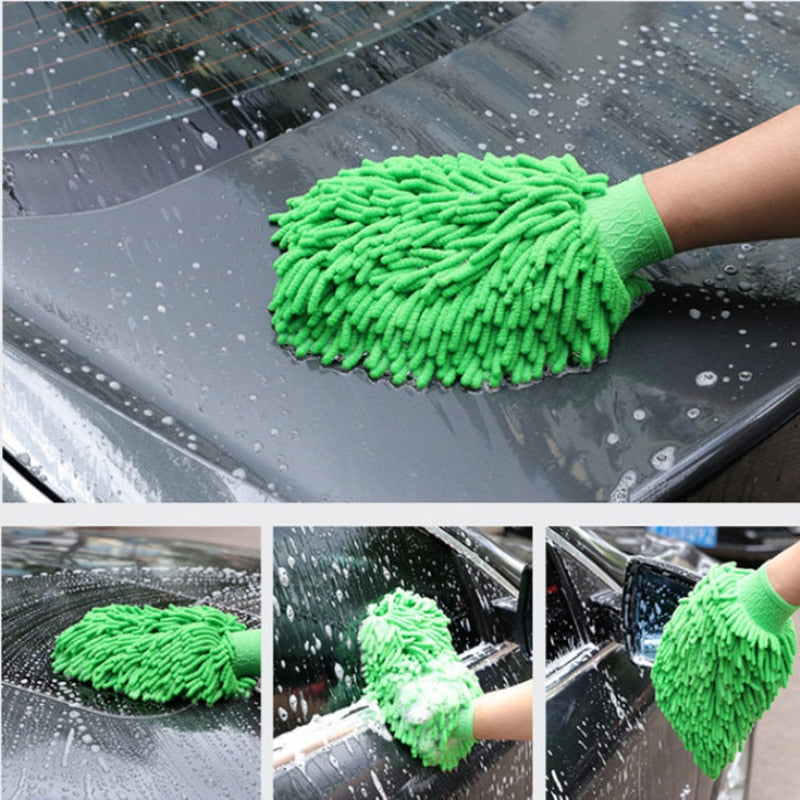 Density Polyp Carwash Gloves Car Cleaning Drying Gloves