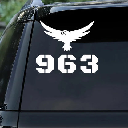 SYRIA Map 963 Eagle Car Sticker