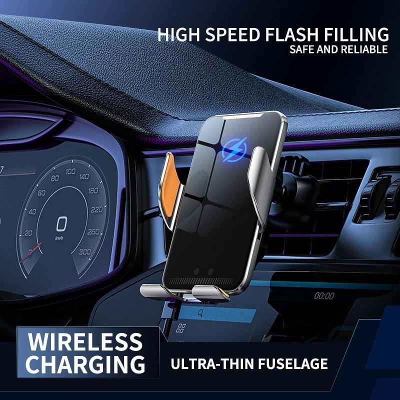 Car Wireless Charger Auto Car Mount Phone Holder