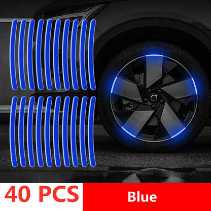 Car Wheel Hub Reflective Stripes