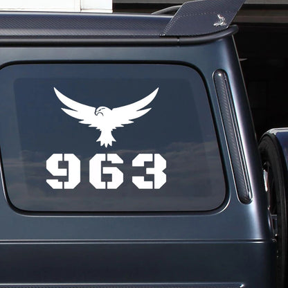 SYRIA Map 963 Eagle Car Sticker